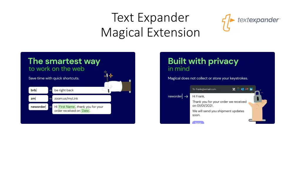 text expander magical extension