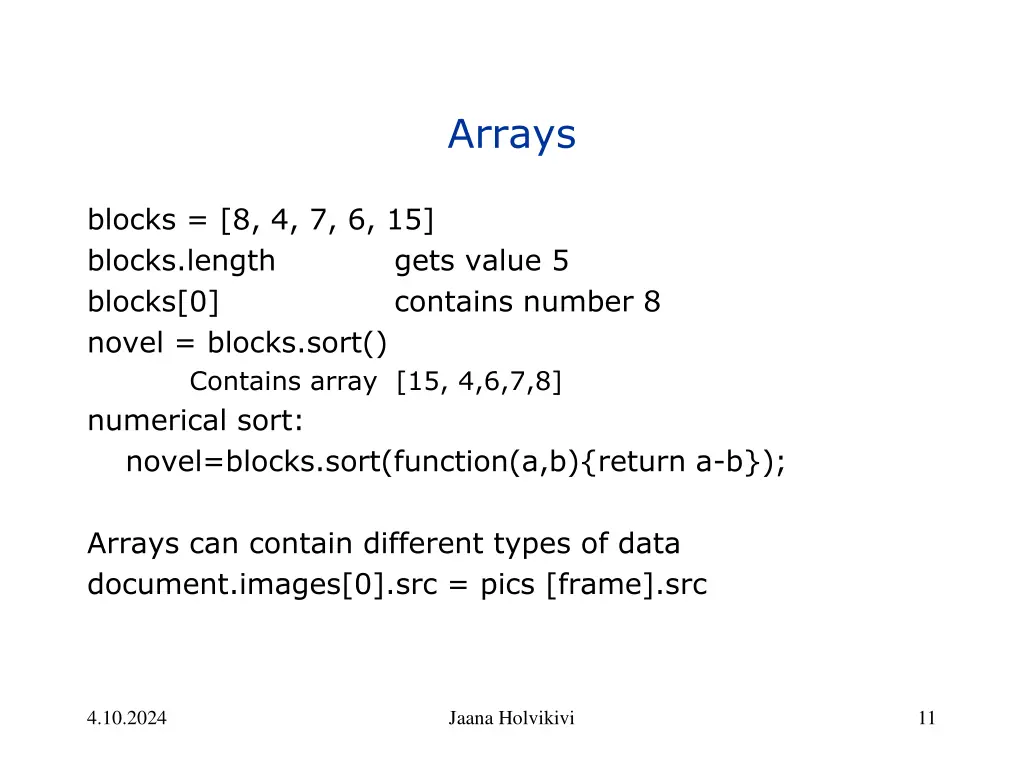 arrays