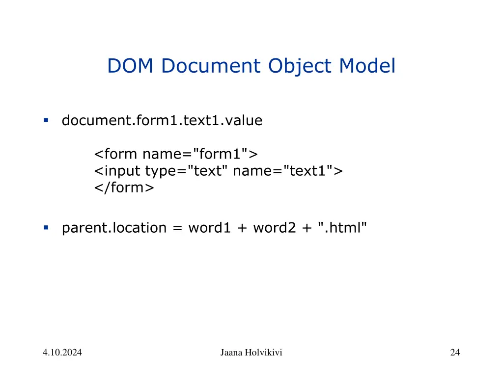 dom document object model