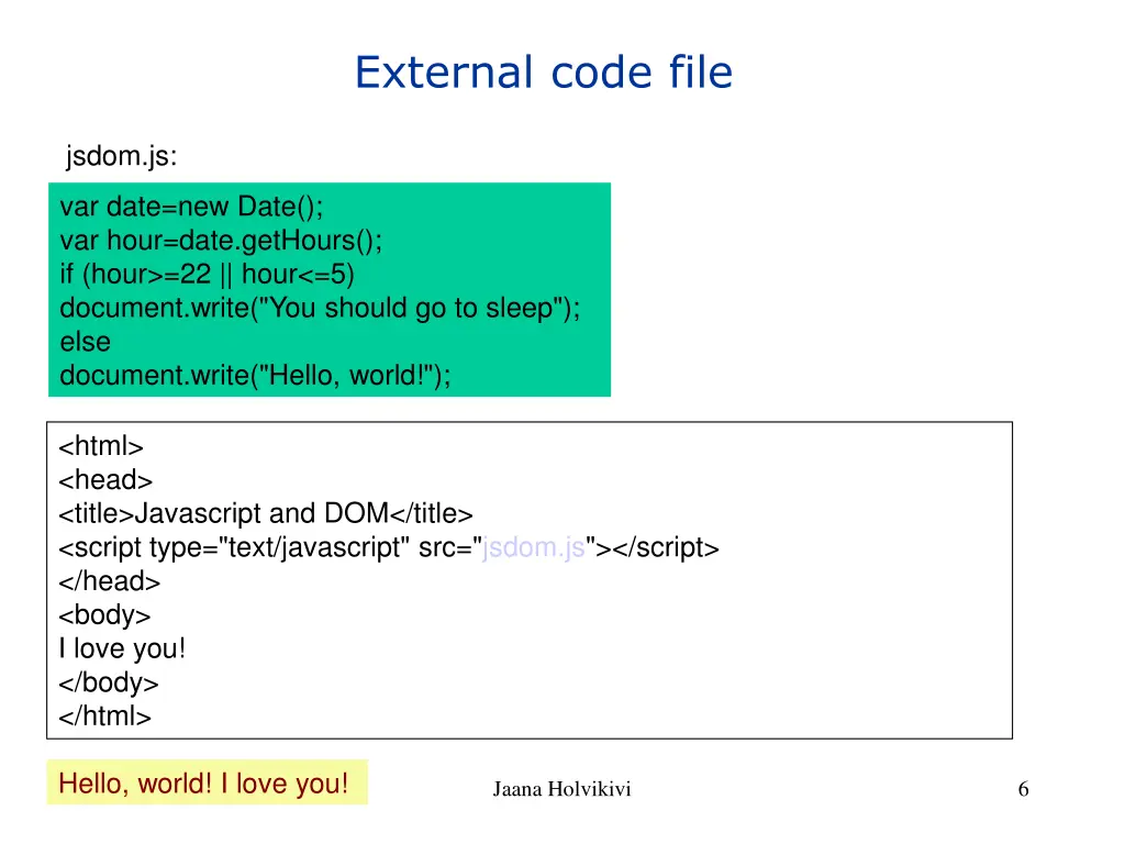 external code file