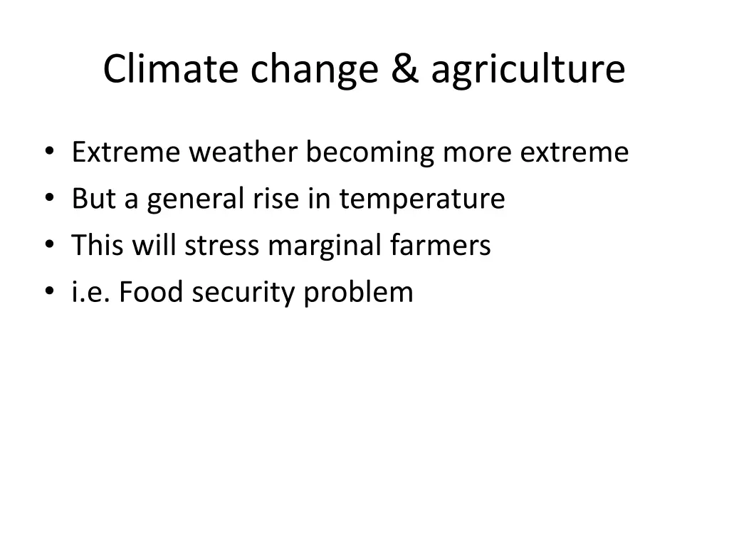 climate change agriculture