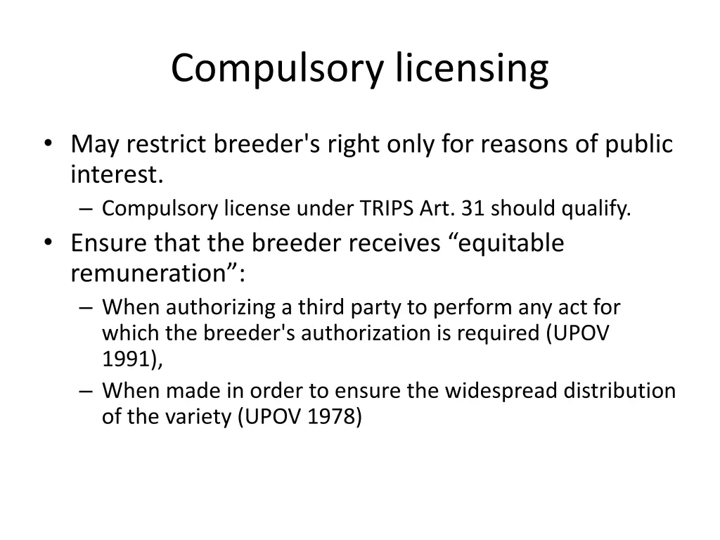 compulsory licensing