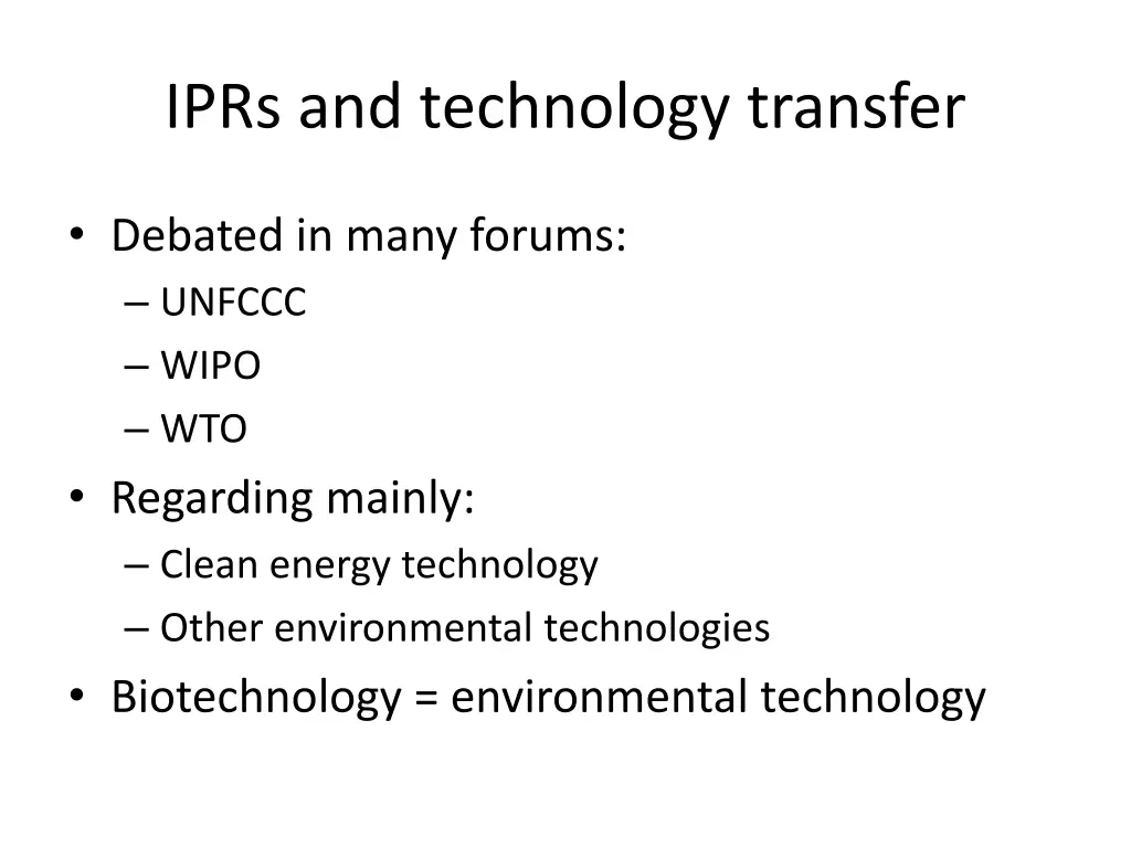 iprs and technology transfer