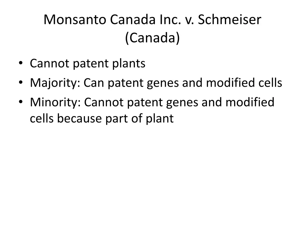 monsanto canada inc v schmeiser canada