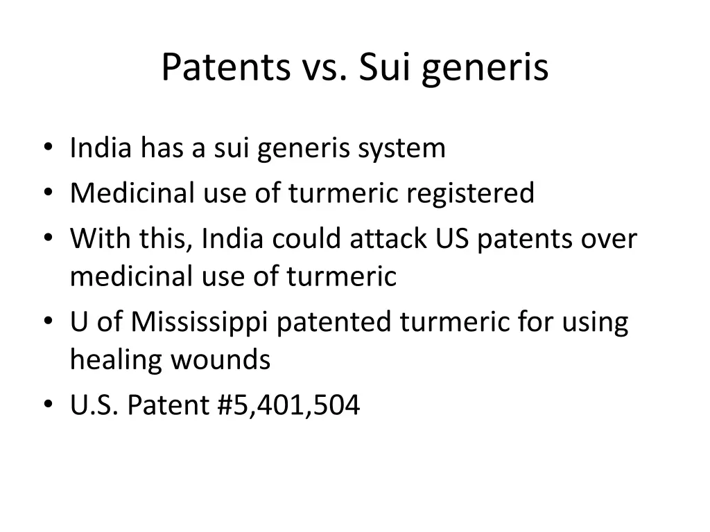 patents vs sui generis 2