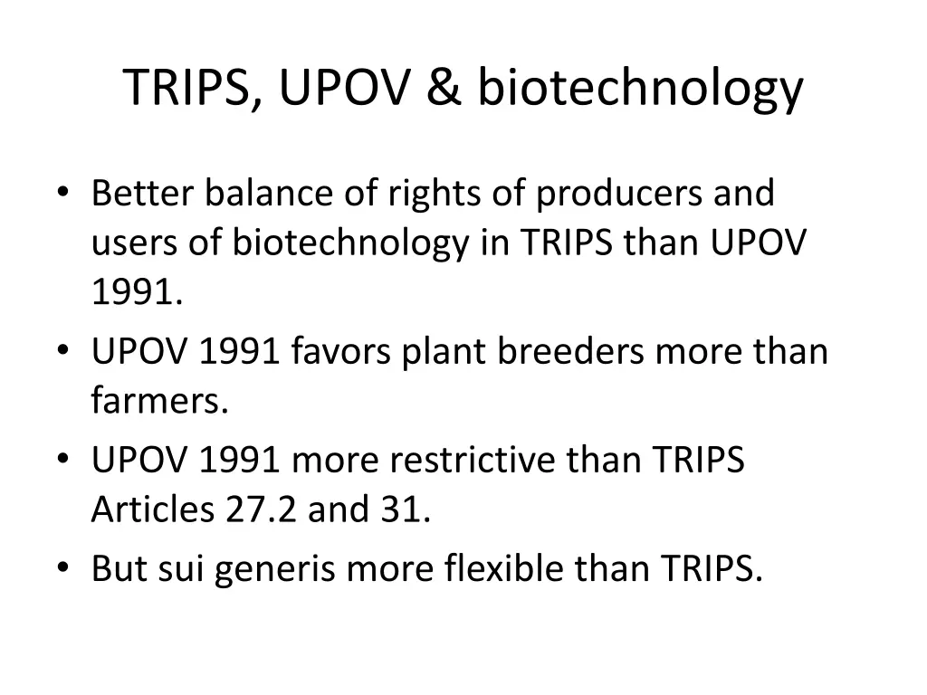 trips upov biotechnology