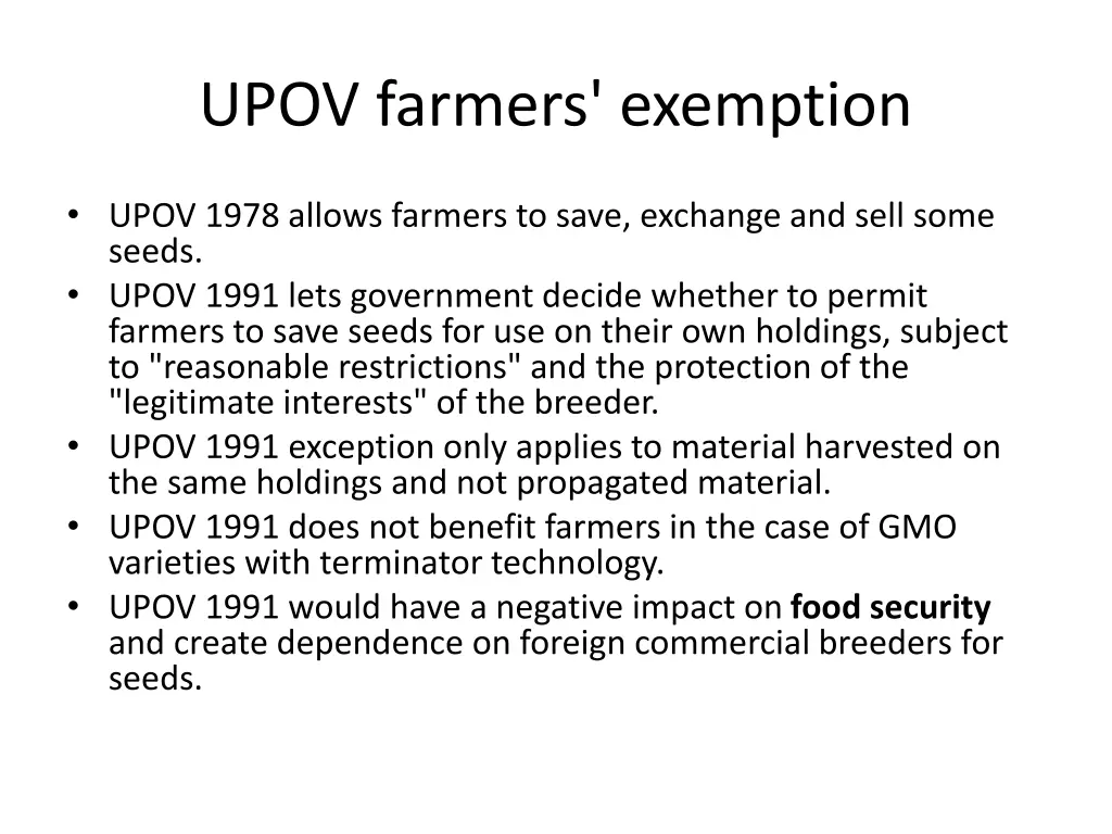 upov farmers exemption