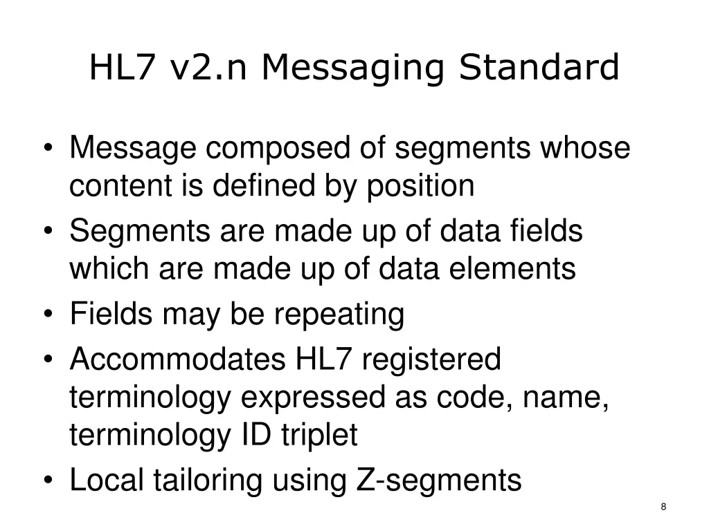 hl7 v2 n messaging standard 2