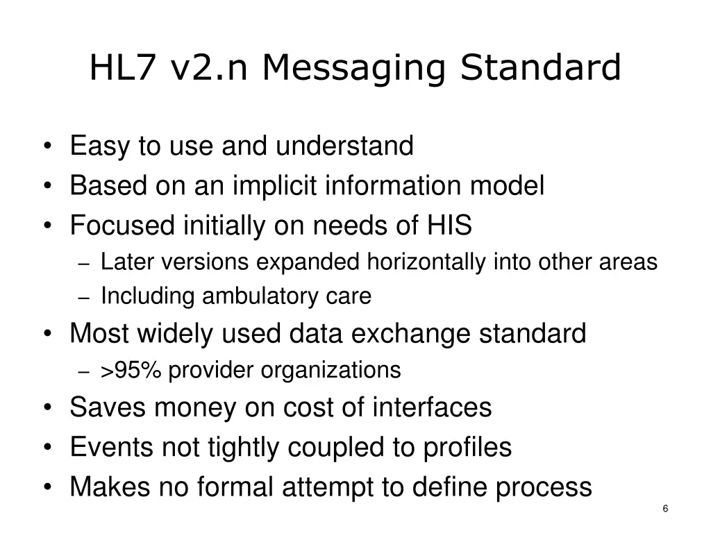 hl7 v2 n messaging standard