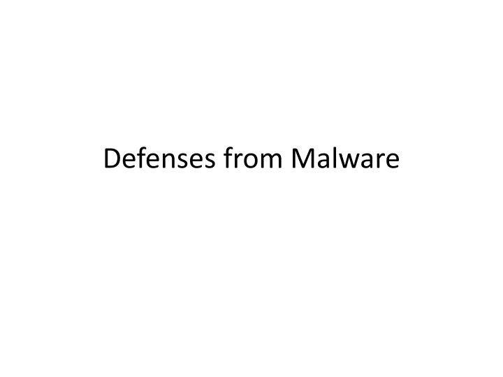 defenses from malware