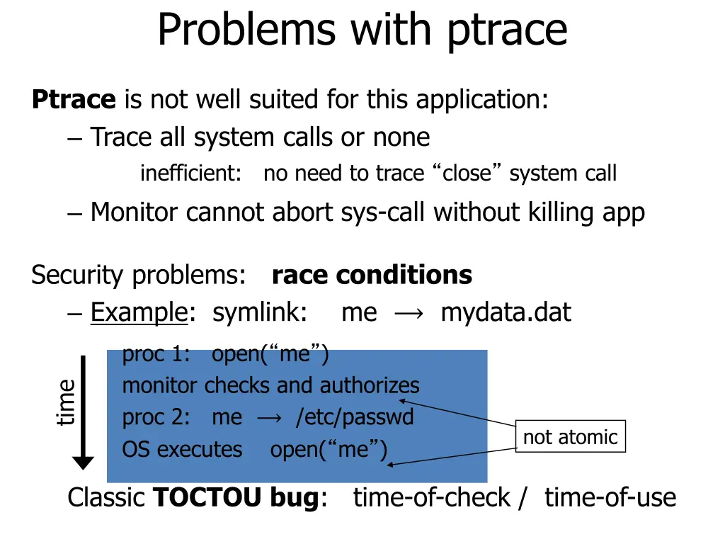 problems with ptrace