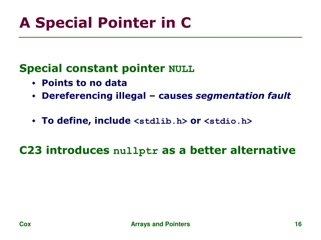 a special pointer in c