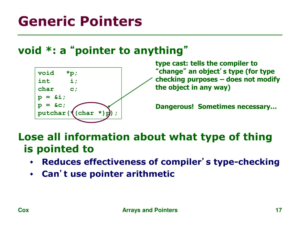 generic pointers