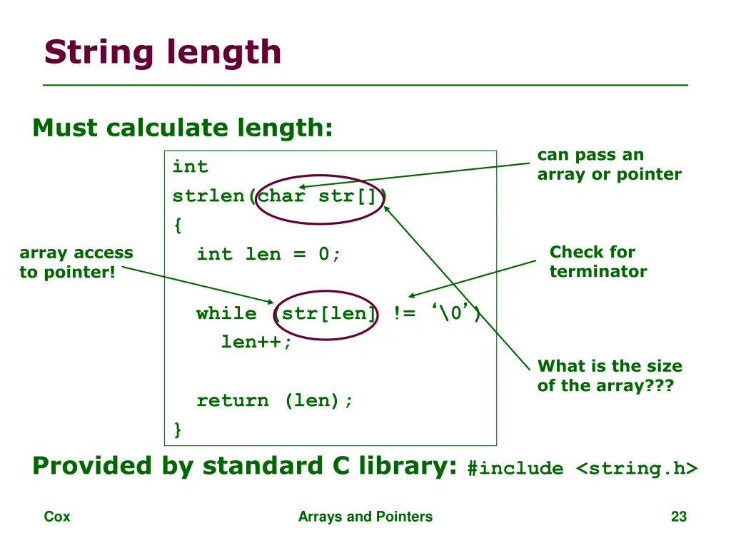 string length