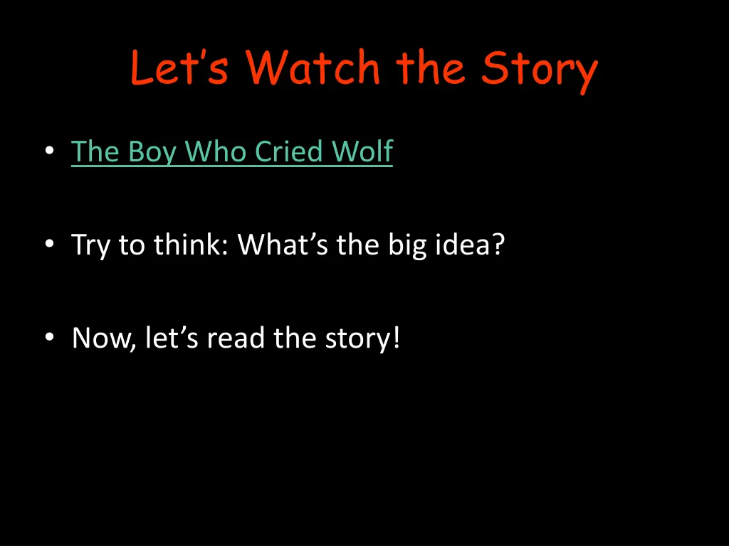 let s watch the story