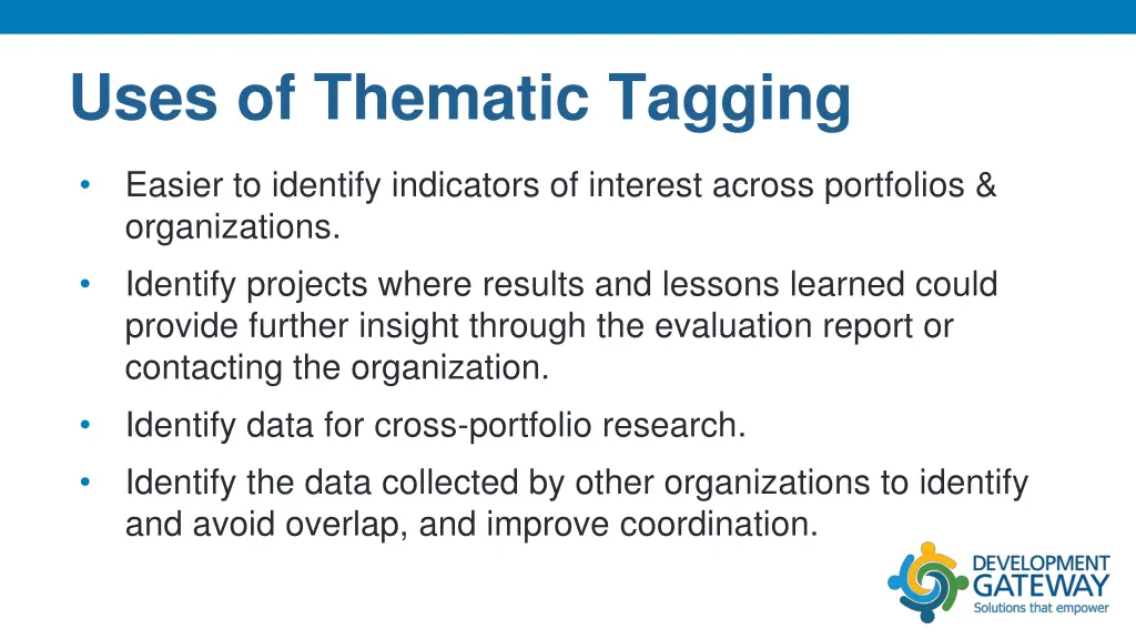 uses of thematic tagging