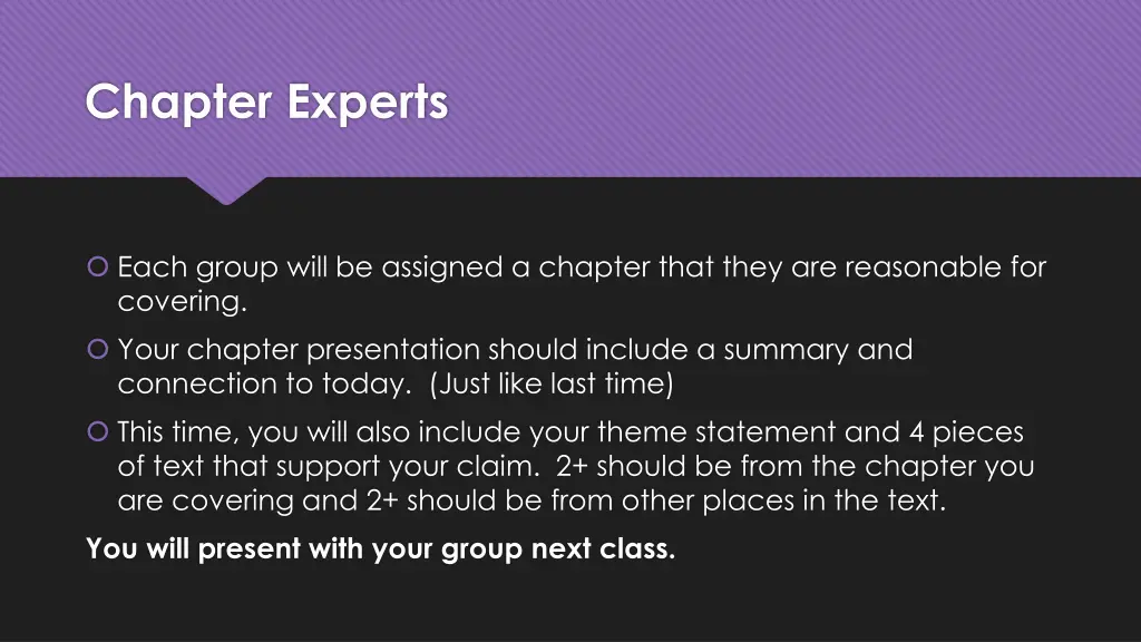 chapter experts