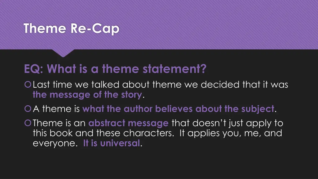 theme re cap