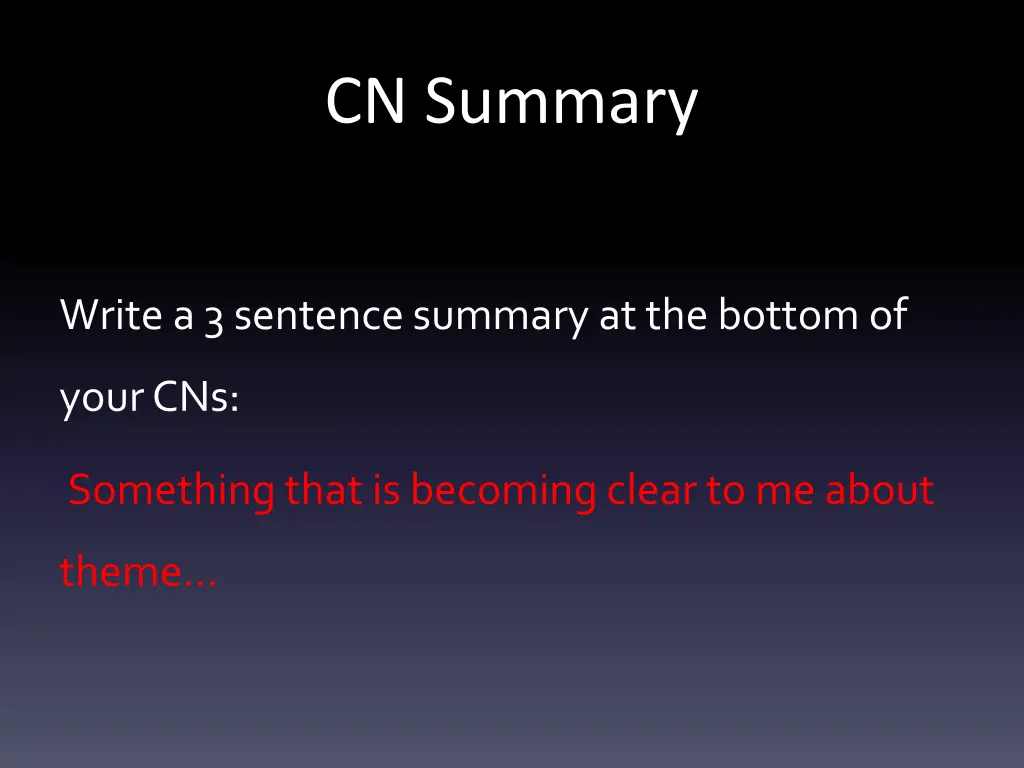 cn summary