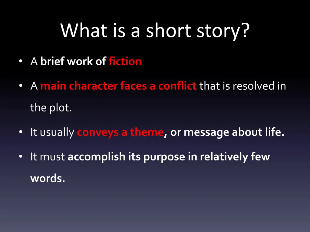 what is a short story