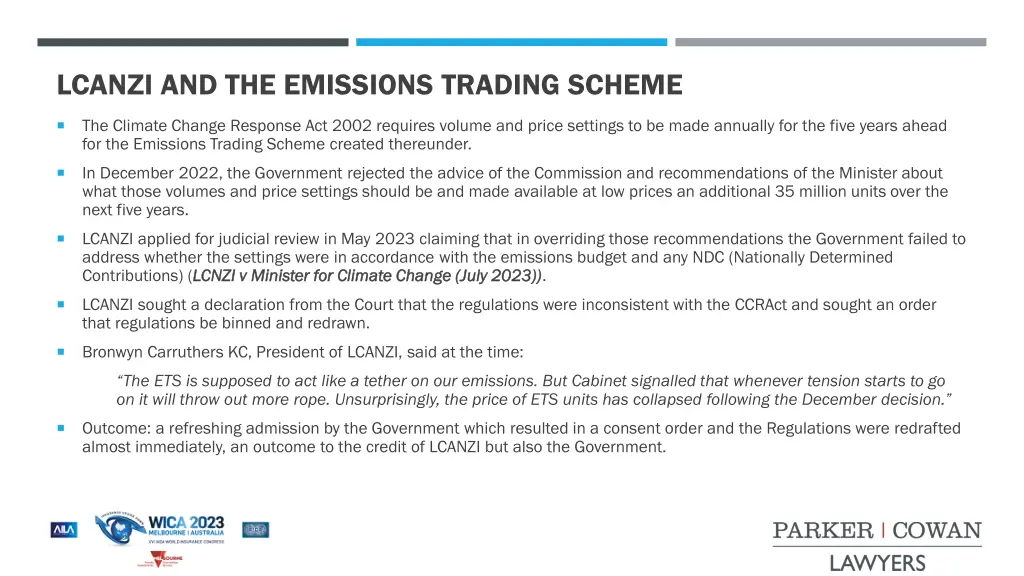 lcanzi and the emissions trading scheme