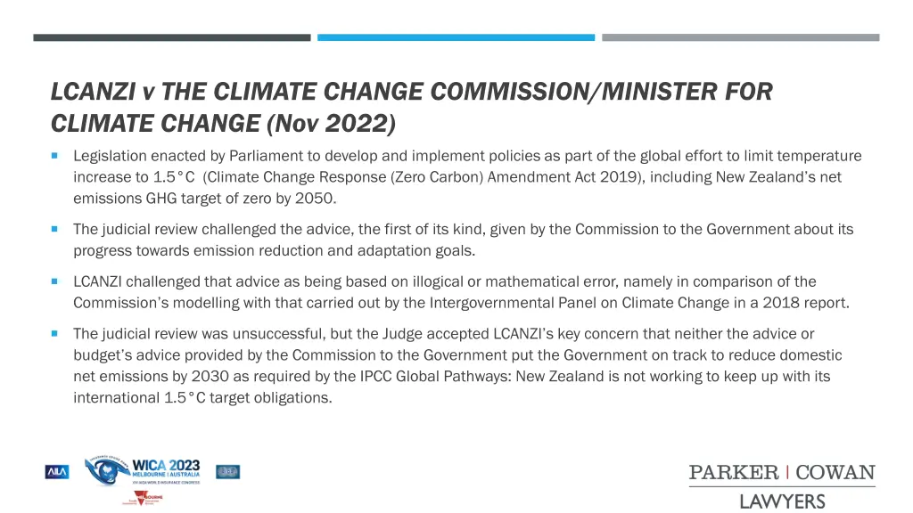 lcanzi v the climate change commission minister