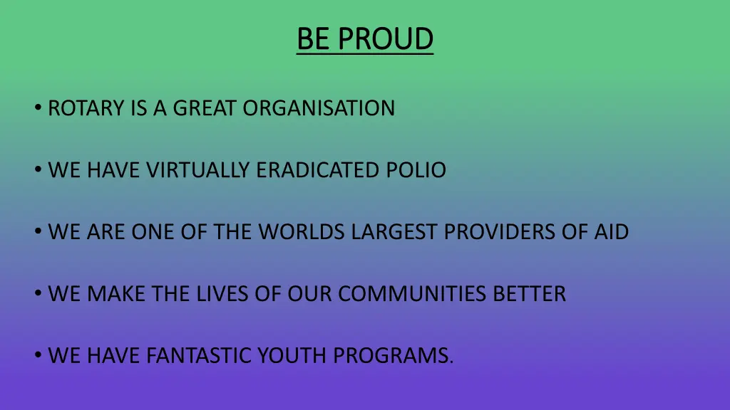 be proud be proud