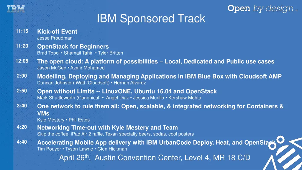 ibm sponsored track