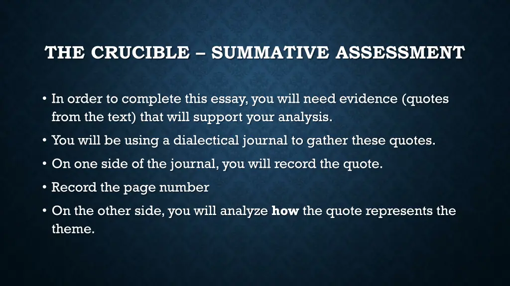 the crucible summative assessment 1