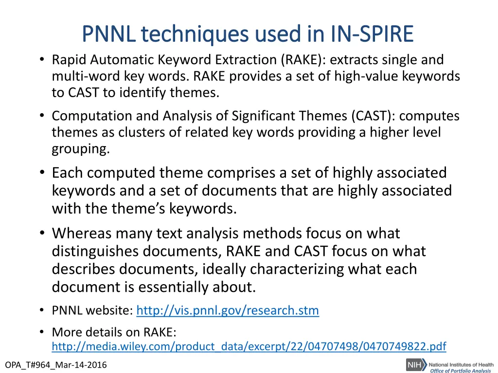 pnnl techniques used in in pnnl techniques used