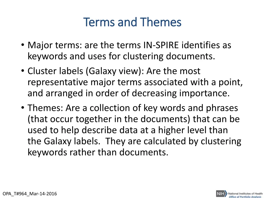 terms and themes terms and themes