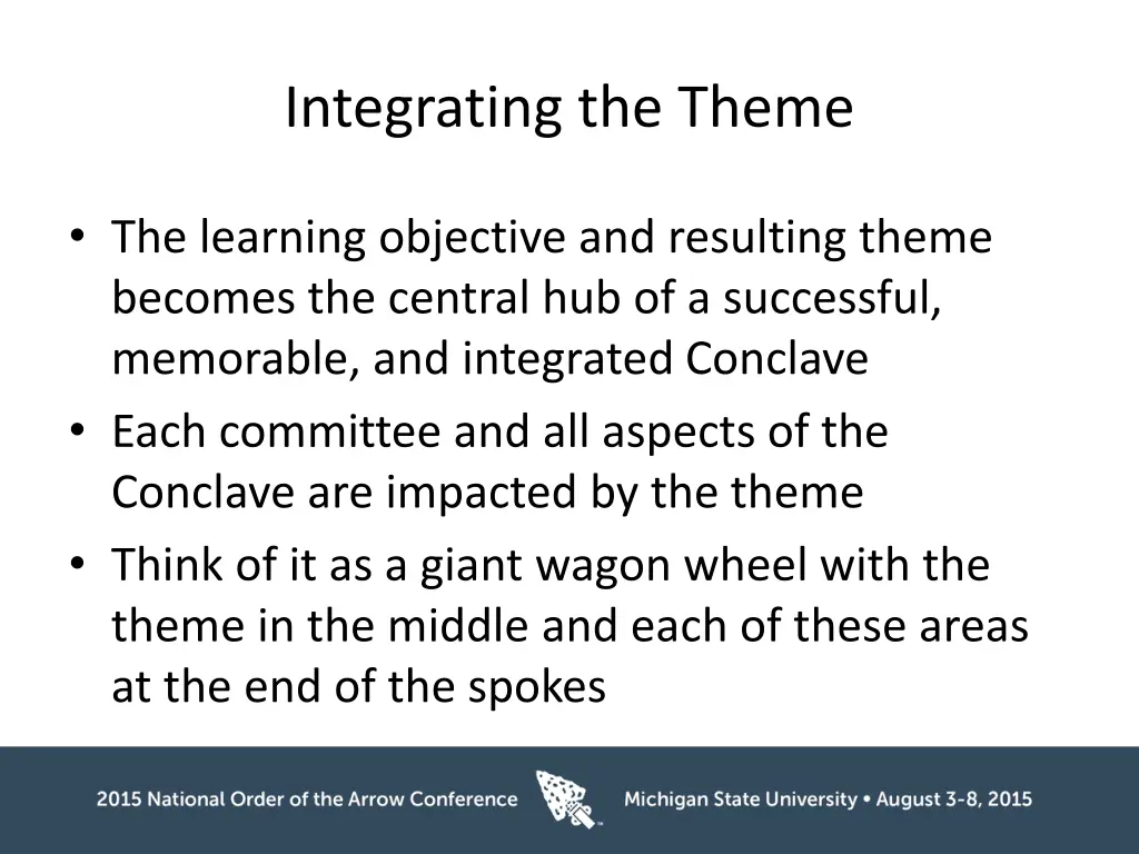 integrating the theme