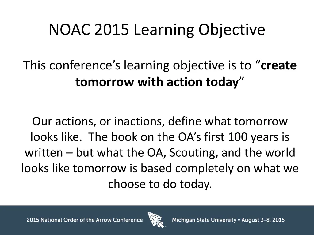 noac 2015 learning objective