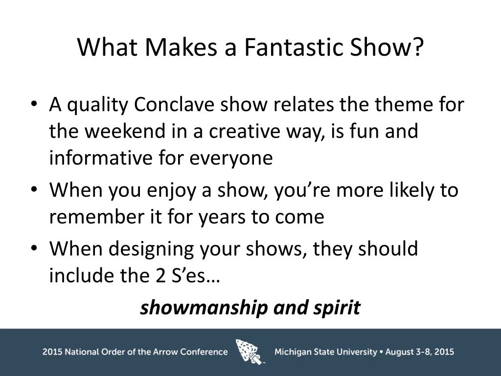 what makes a fantastic show