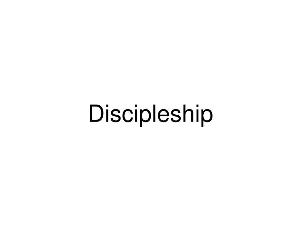 discipleship