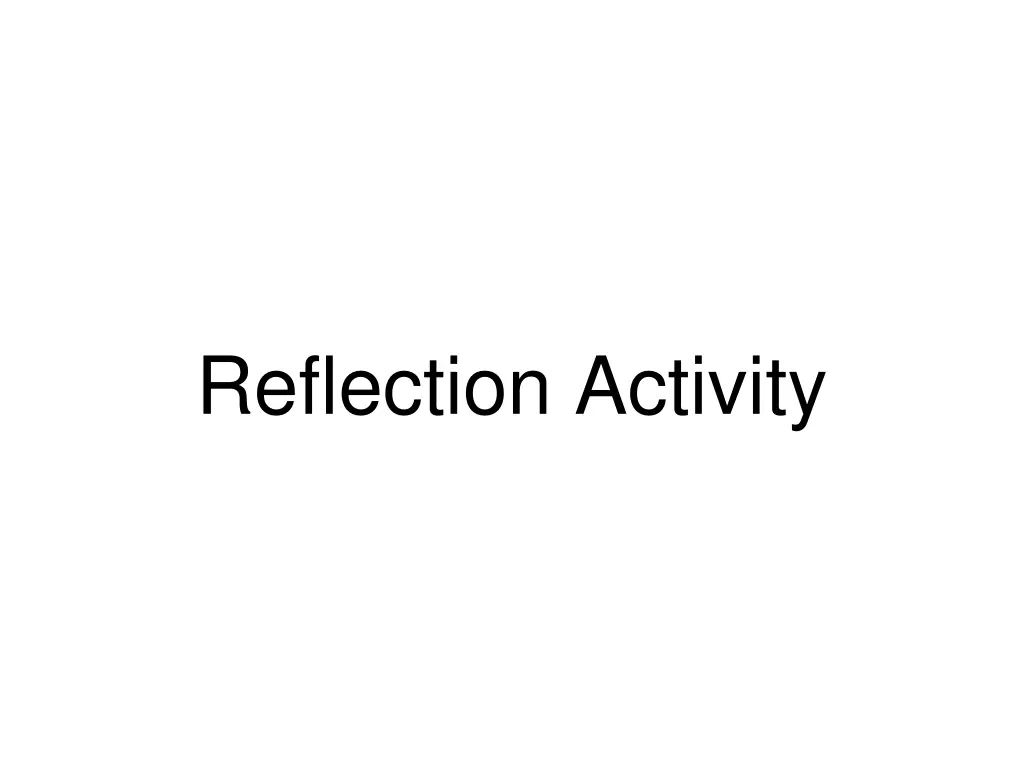 reflection activity