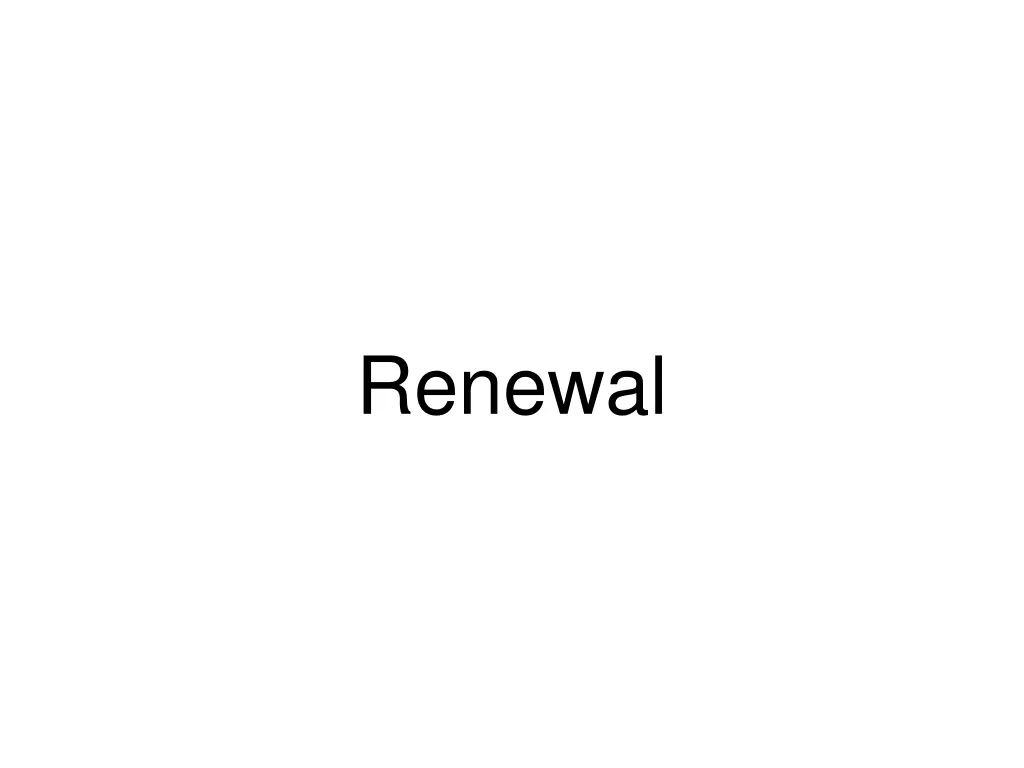 renewal