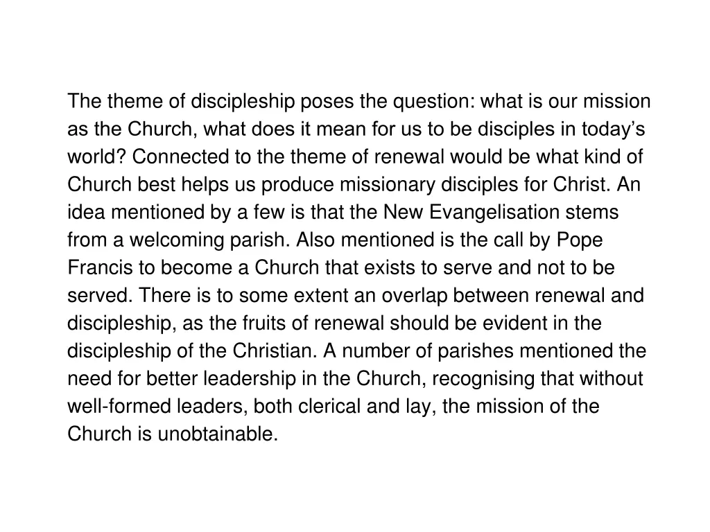 the theme of discipleship poses the question what