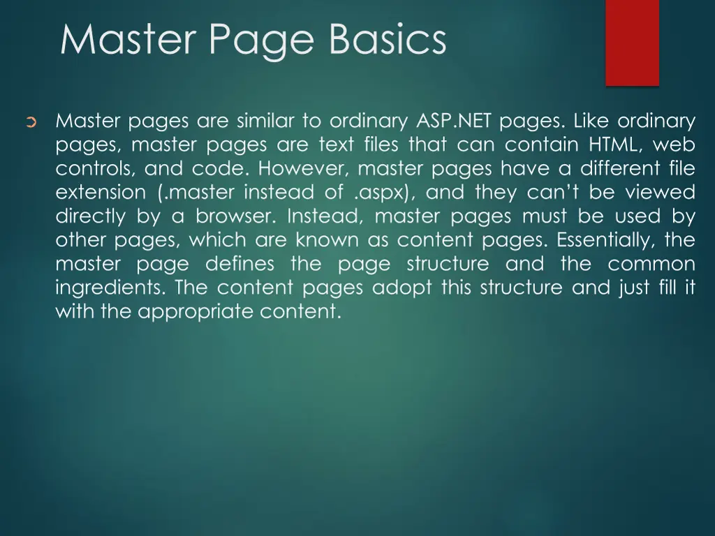 master page basics 1