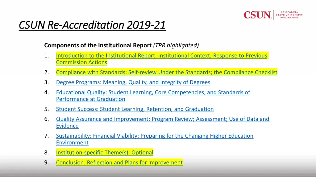 csun re csun re accreditation 2019 accreditation 11