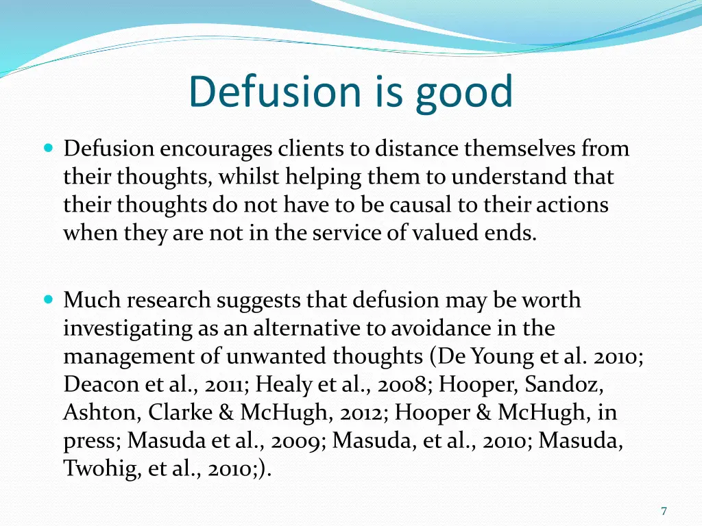 defusion is good