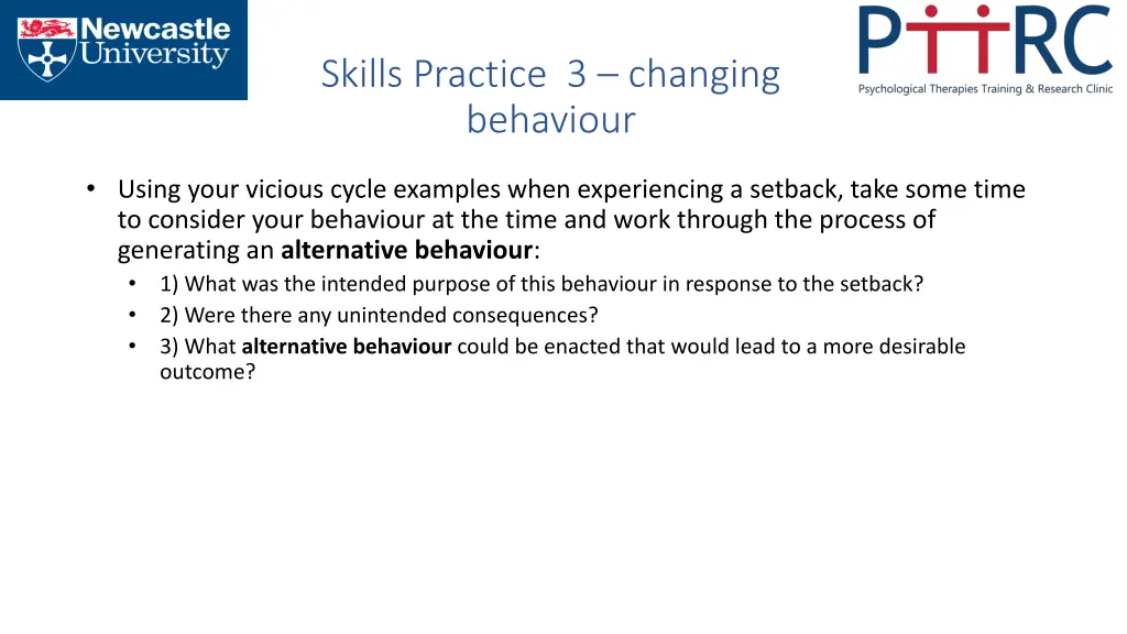 skills practice 3 changing behaviour