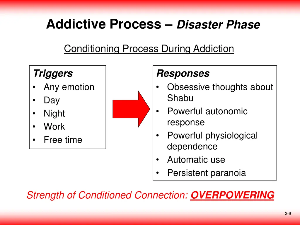 addictive process disaster phase