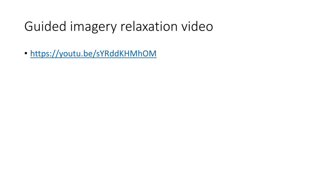 guided imagery relaxation video