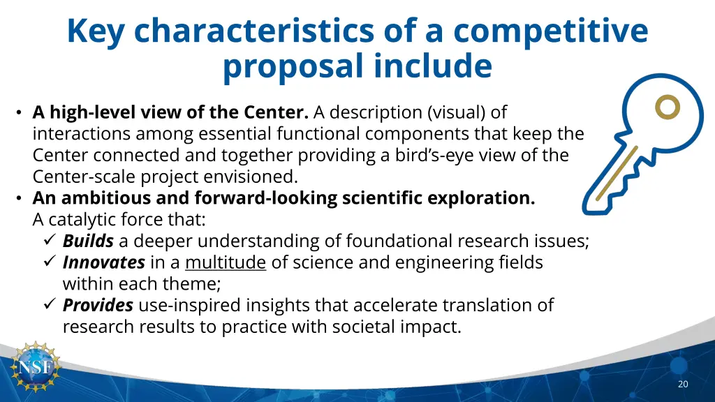 key characteristics of a competitive proposal