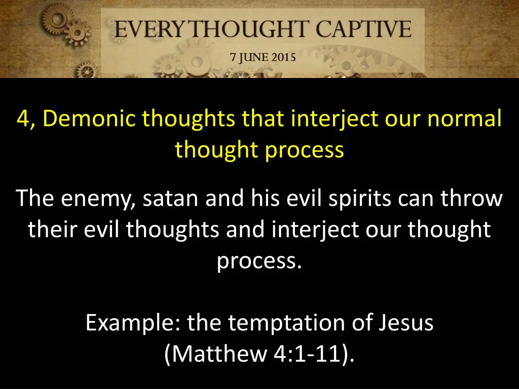 4 demonic thoughts that interject our normal