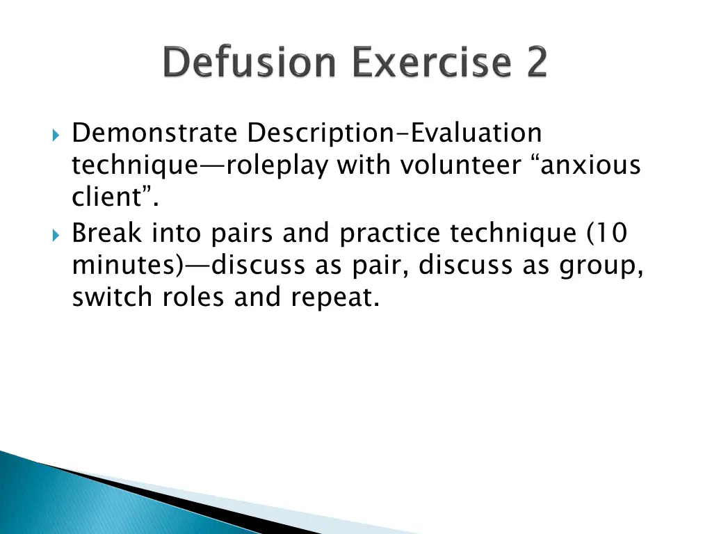 demonstrate description evaluation technique