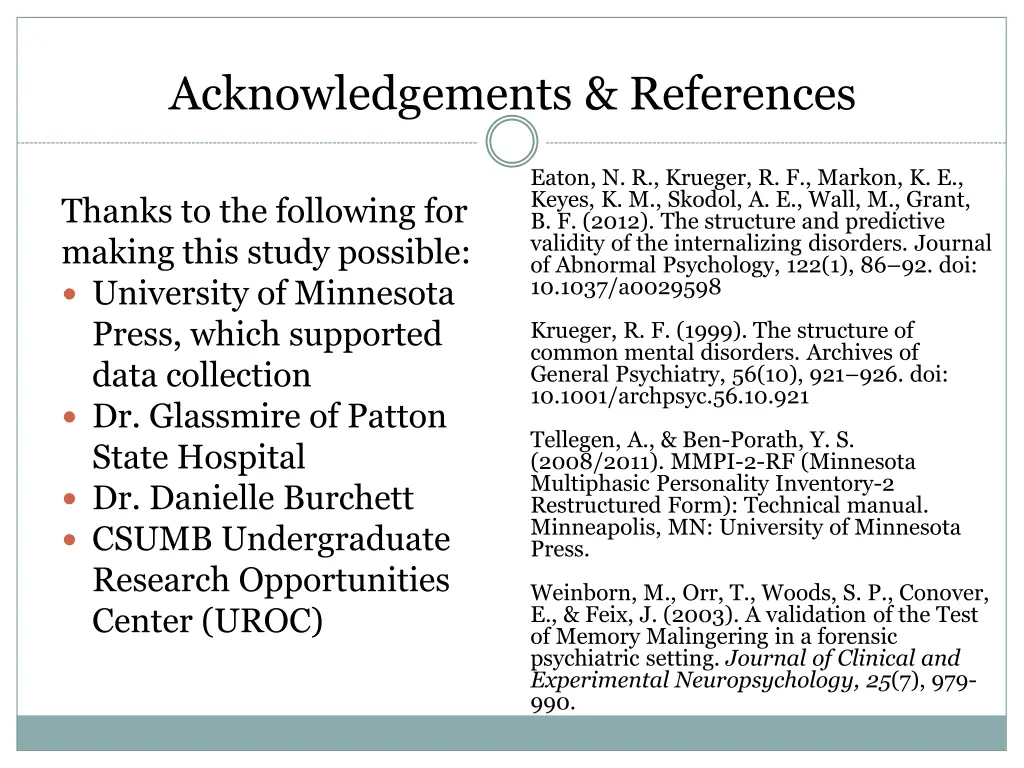 acknowledgements references