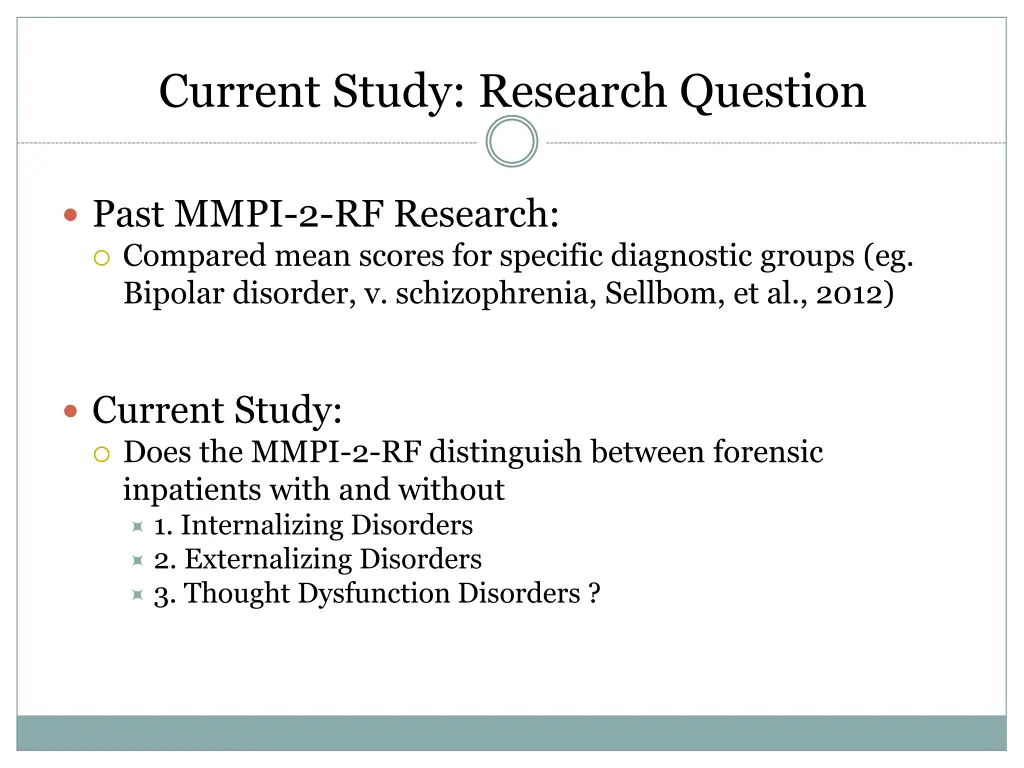 current study research question