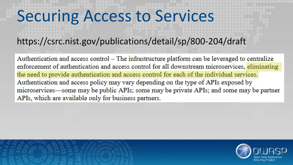 securing access to services